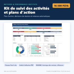 Kit de suivi des activités et plans d’action — aperçu du produit