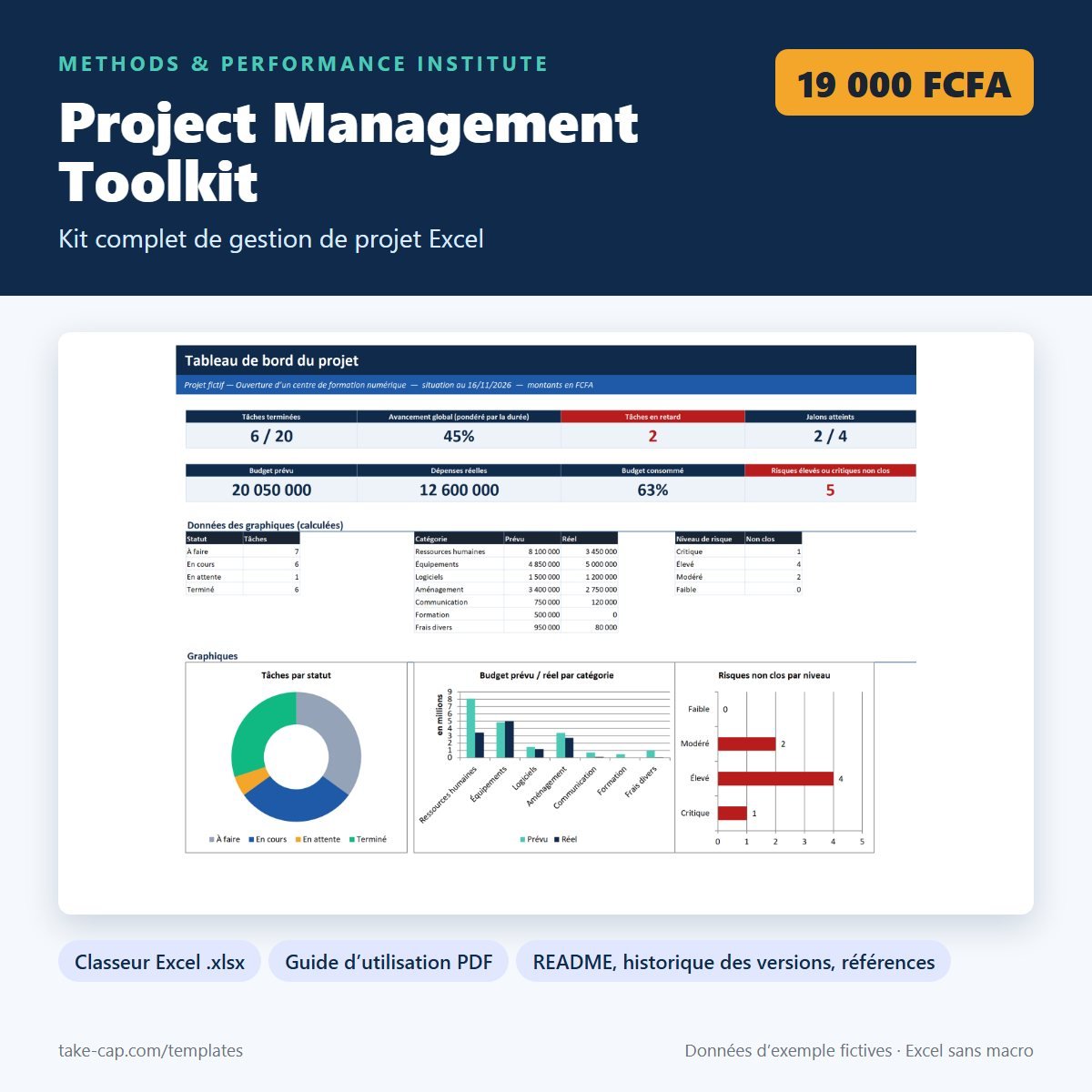 Project Management Toolkit — aperçu du produit